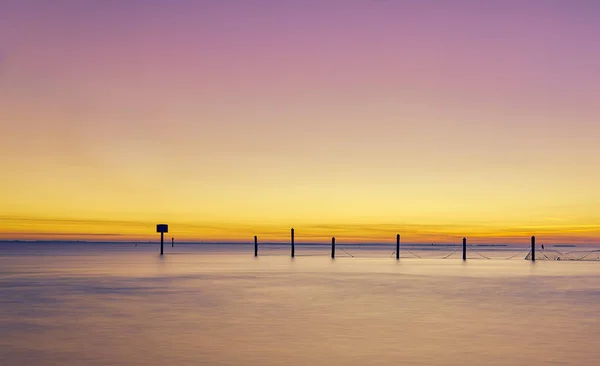 Pôr Sol Praia — Fotografia de Stock