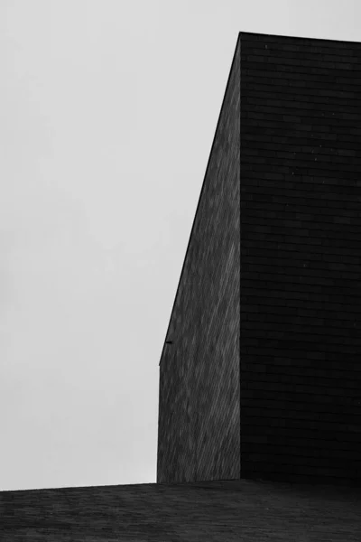 Fekete Fehér Fotó Egy Modern Épület — Stock Fotó