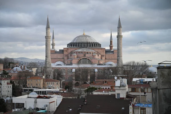 Istanbul Turkey July 2017 Hagia Sophia Mosque City Peter — Stock Photo, Image