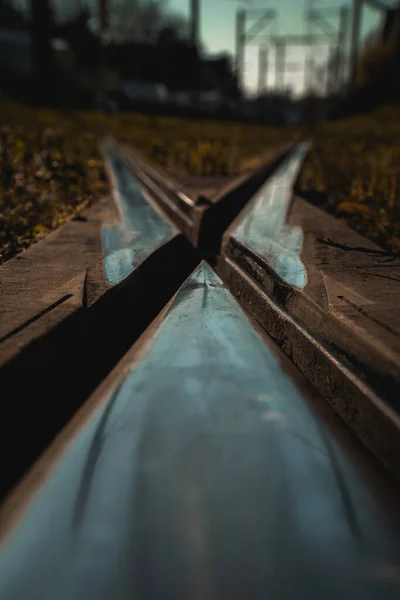 Железнодорожные Пути Дороге — стоковое фото