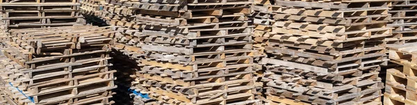 Stapel Pallets Het Magazijn — Stockfoto