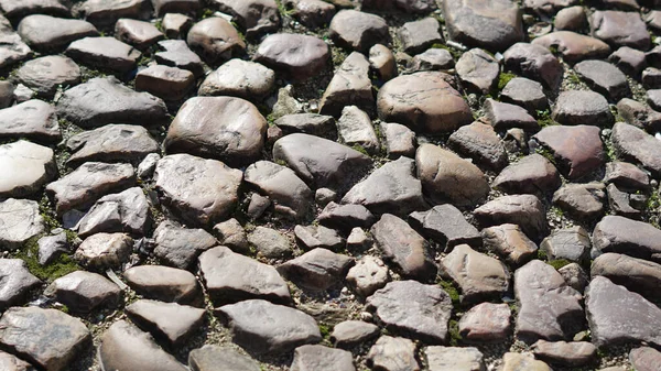 Taş Asfalt Dokusu Çatlaklar Taşlarla — Stok fotoğraf