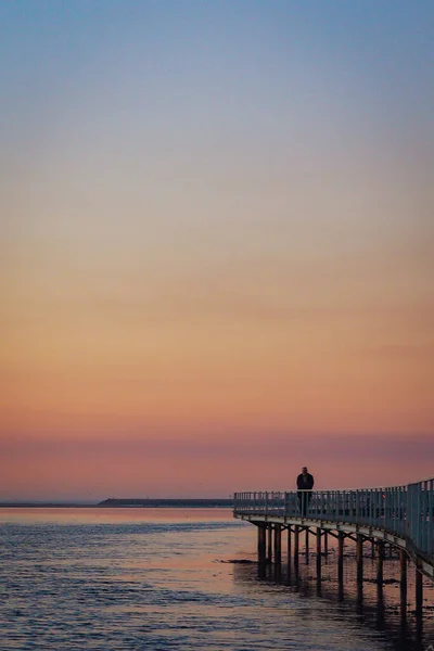 Hermoso Atardecer Sobre Mar — Foto de Stock