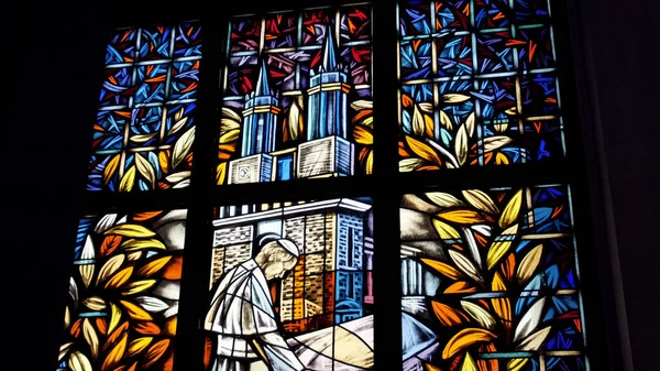 Jendela Kaca Patri Gereja — Stok Foto