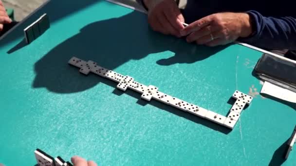 Closeup Footage Playing Domino — Stock Video