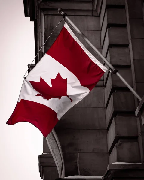 Flagge Kanadas Der Wand — Stockfoto