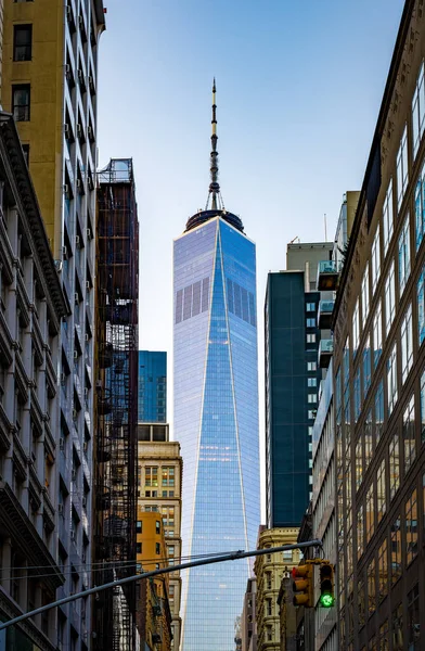 Gökdelenleri Binaları Olan New York Şehri Gökdelenleri — Stok fotoğraf