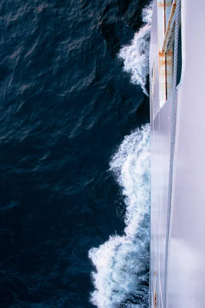 Vista Sul Mare Onde Dell Oceano Mediterraneo — Foto Stock