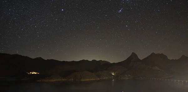 Nocne Niebo Gwiazdami Mleczną Drogą — Zdjęcie stockowe