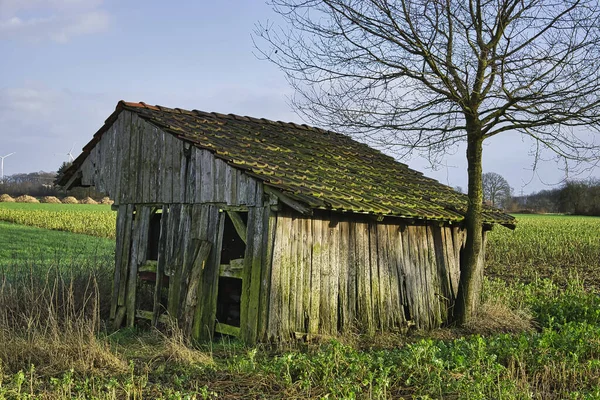 Antigua Casa Madera Campo — Foto de Stock