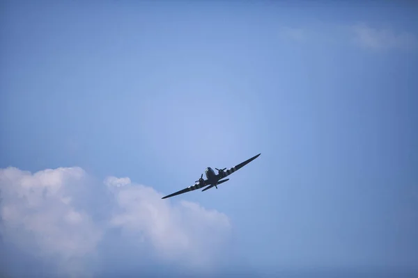 Widok Samolot Niebie — Zdjęcie stockowe