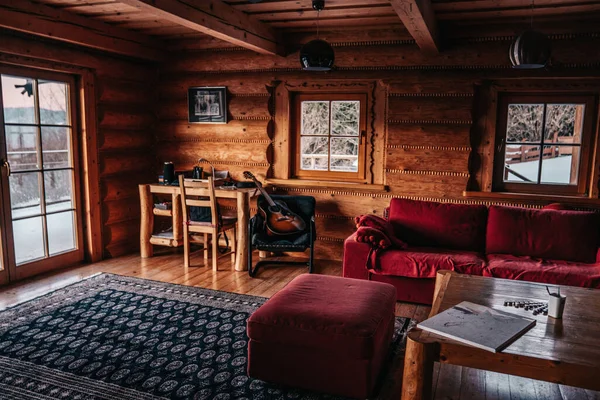 Intérieur Une Maison Bois — Photo