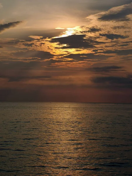 Hermoso Atardecer Sobre Mar — Foto de Stock