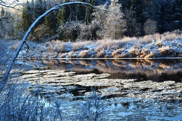 Beau Paysage Avec Une Rivière Lac — Photo