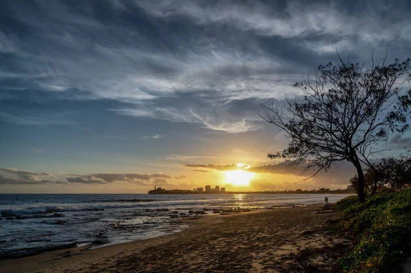 Hermosa Puesta Sol Sobre Mar Naturaleza — Foto de Stock