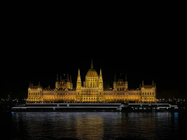 Edifício Parlamento Mais Barato Noite — Fotografia de Stock