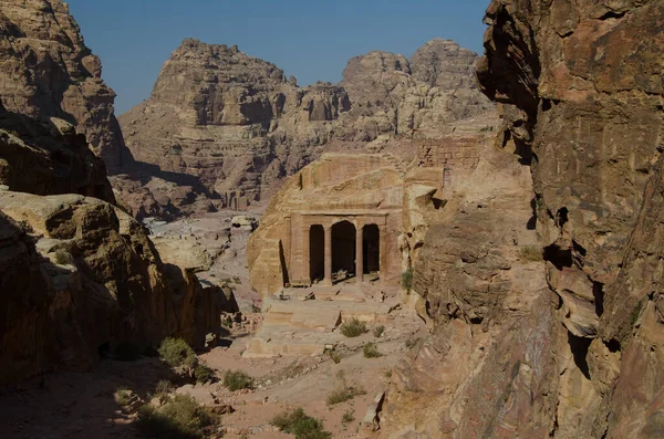 Petra Jordan Janeiro 2018 Ruínas Antiga Cidade Coração Sagrado — Fotografia de Stock
