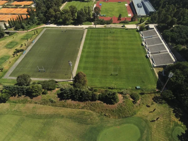 Vista Aérea Campo Futebol — Fotografia de Stock