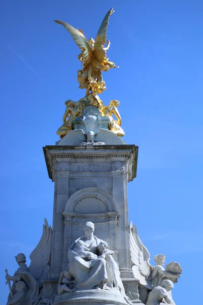 Socha Krále Královny Města Madridu Španělsko — Stock fotografie