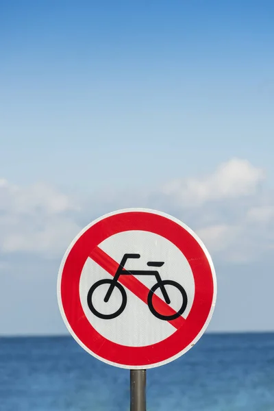 Ninguna Señal Bicicleta Carretera — Foto de Stock