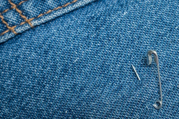 Azul Jeans Textura Fundo — Fotografia de Stock