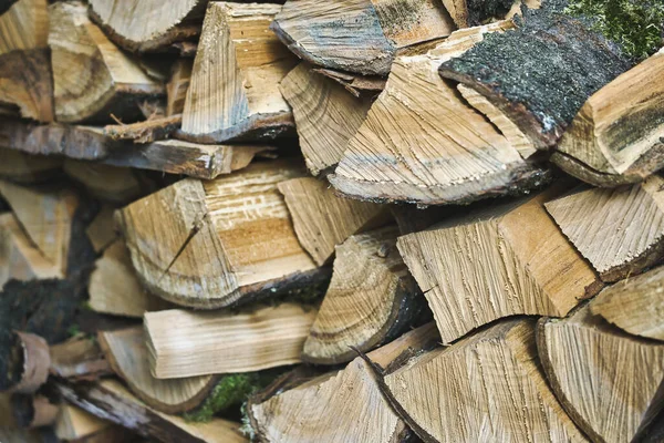 Brennholzstapel Für Den Winter — Stockfoto
