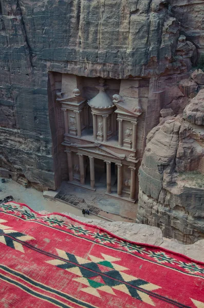 Tempio Dell Antica Città Petra Jordan — Foto Stock