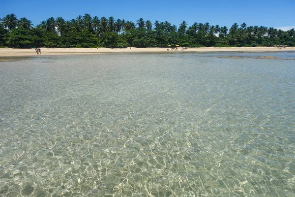 Красивый Тропический Пляж Морской Водой Голубым Небом — стоковое фото