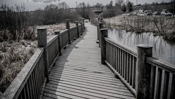 Wooden Bridge Park — Stock Photo, Image