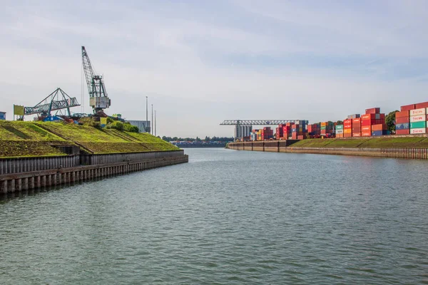 Navio Carga Porto Rotterdam — Fotografia de Stock