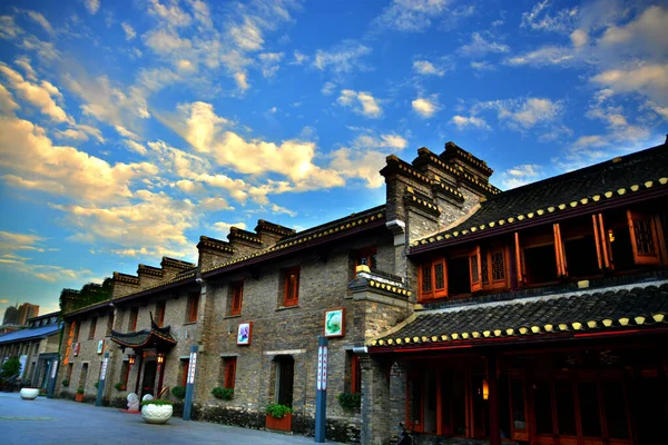 Vecchia Casa Legno Nella Città Della Cina — Foto Stock