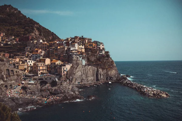 Manarola Cinque Terre Itália Agosto 2017 Vista Famosa Cidade Vernazza — Fotografia de Stock