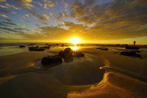 Hermoso Atardecer Sobre Mar — Foto de Stock