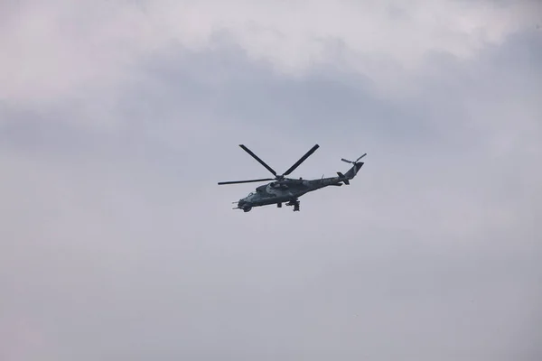 Military Helicopter Flying Sky — Stock Photo, Image