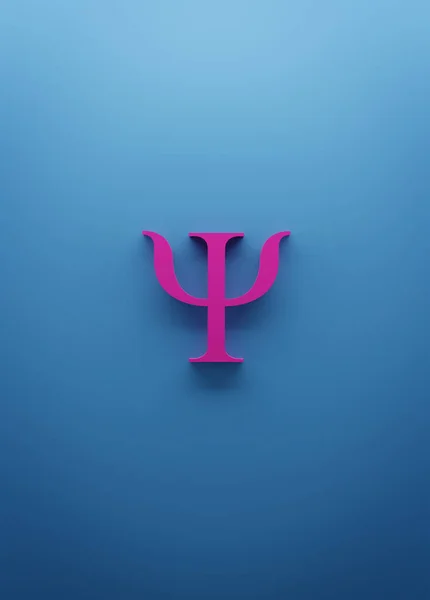Значок Синьої Літери Ізольовано Фіолетовому Фоні Концепція Мінімалізму Ілюстрація — стокове фото