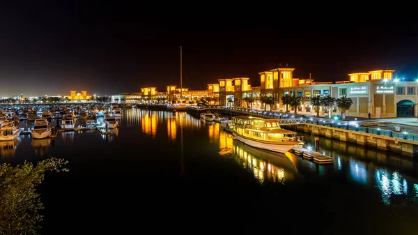 Нічний Вид Місто Старого Міста Середземного Моря Ввечері — стокове фото