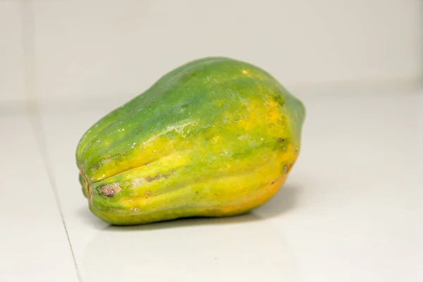 Fresh Ripe Yellow Zucchini White Background — Stock Photo, Image