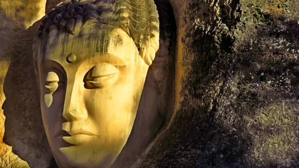 Buddha Szobor Thaiföld Templomában — Stock Fotó