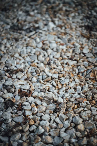 Текстура Гравийной Дороги Большими Камнями — стоковое фото