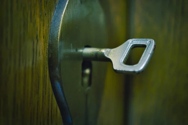 Old Rusty Metal Door Handle — Stock Photo, Image