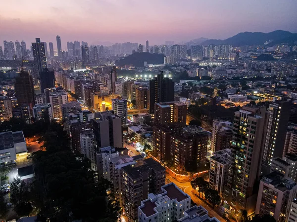 香港城市的航拍图像 — 图库照片