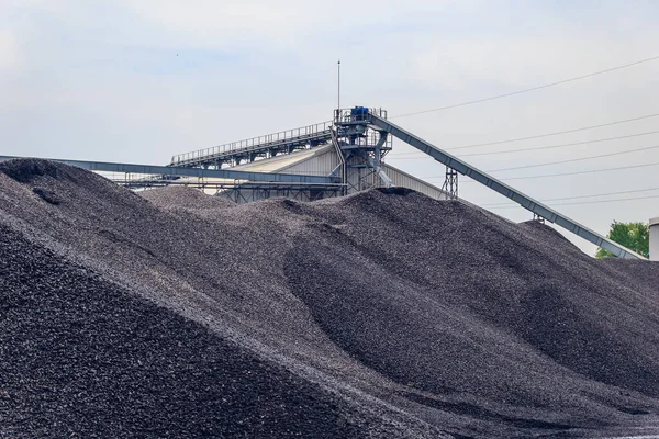 Indústria Mineração Carvão Máquinas Industriais Construção Concreto Cascalho — Fotografia de Stock