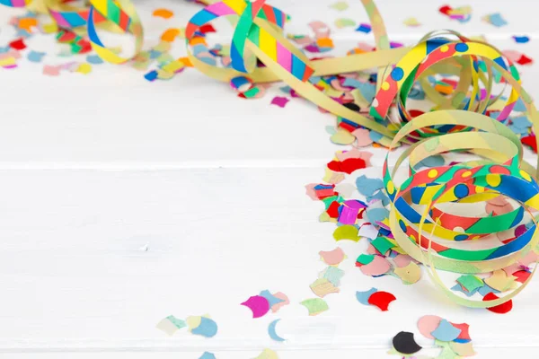 Colorful Confetti White Background — Stock Photo, Image