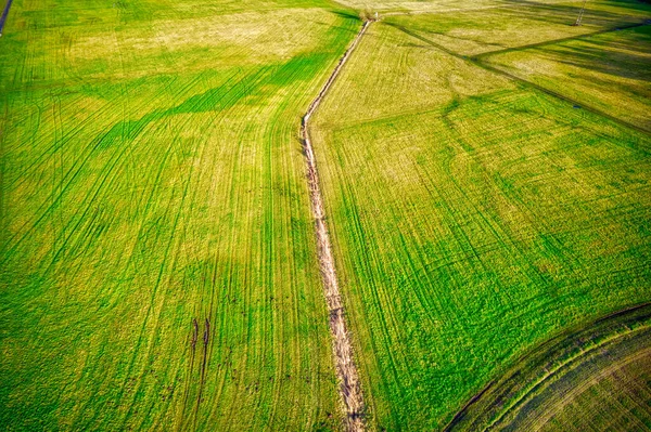 Вид Воздуха Дорогу Сельской Местности — стоковое фото