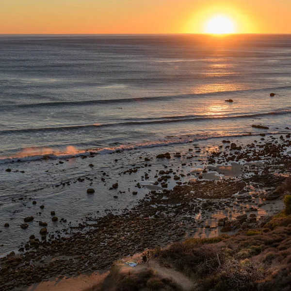 Vacker Solnedgång Över Havet — Stockfoto