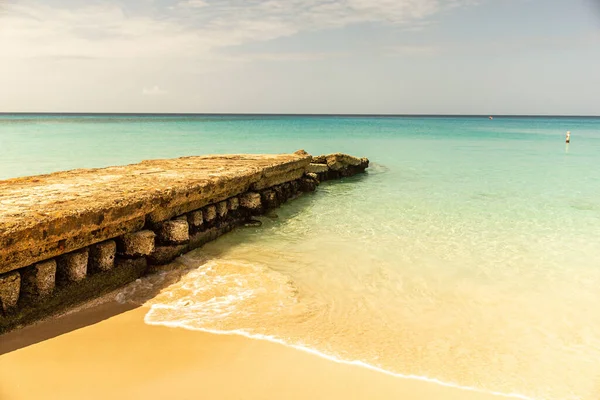 Tropisch Strand Met Zand Zee — Stockfoto