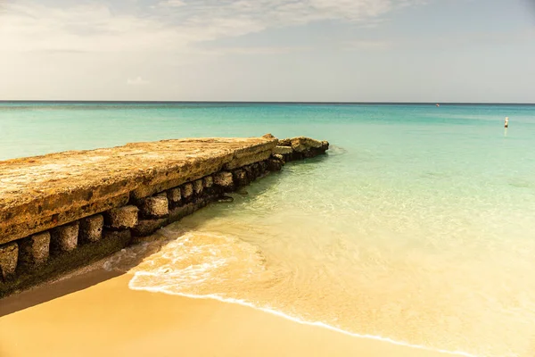 Belle Plage Tropicale Avec Sable Mer — Photo