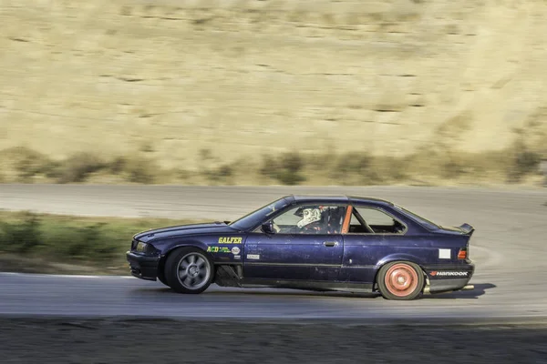 Drift Wyścigi Bmw Samochód Akcji Torze Wyścigowym — Zdjęcie stockowe