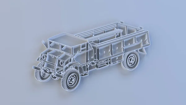 Візуалізація Автомобіля Білому Тлі — стокове фото