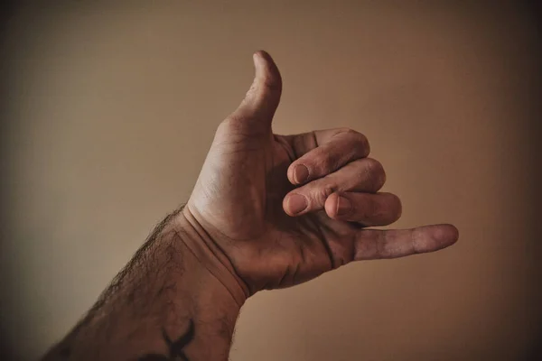 Hand Gestikulierend Nahaufnahme — Stockfoto